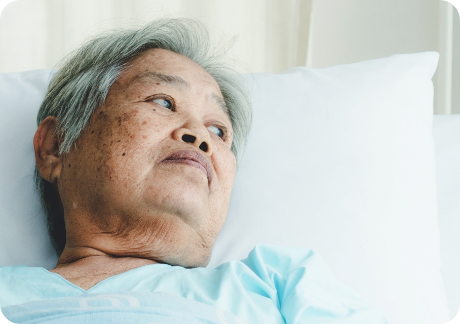 Patient in bed